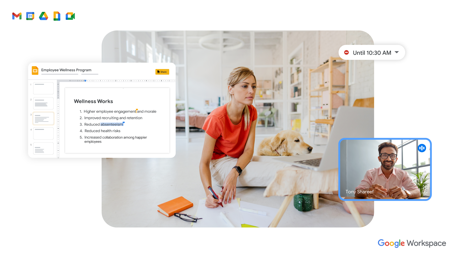 screenshot of Google Workspace